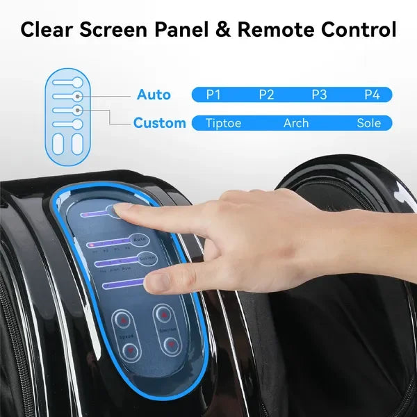 Foot Massager with Remote Control – Deep Kneading, Heat Therapy for Feet & Legs – Pain Relief, Circulation Boost – Great Gift