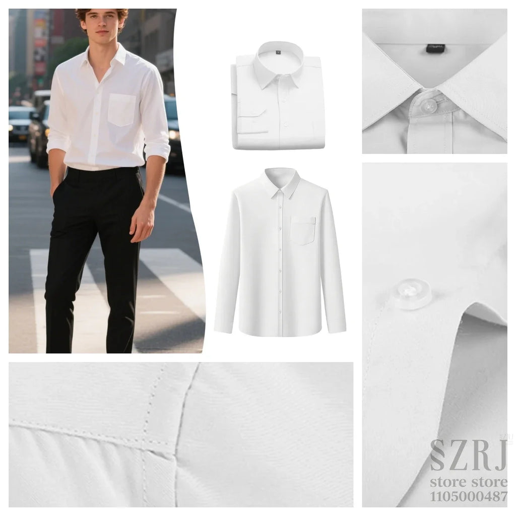 Men's 5-piece vertical striped suit+double button jacket+pants+white shirt+black tie, suitable for wedding/business/daily wear