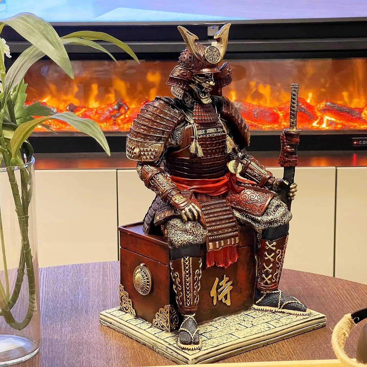 Medieval Samurai Undead Warrior Resin Statue Ornament for Home, Office, or Gift