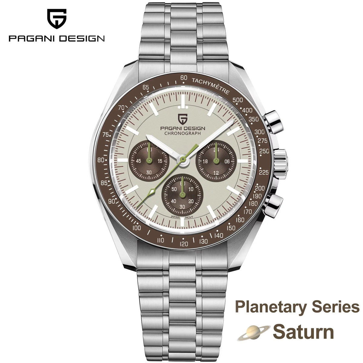 2026 New PAGANI DESIGN Moon Blue Men's Watches Luxury Quartz Watch For Men Chronograph AR Sapphire Waterproof VK63 Men Clock