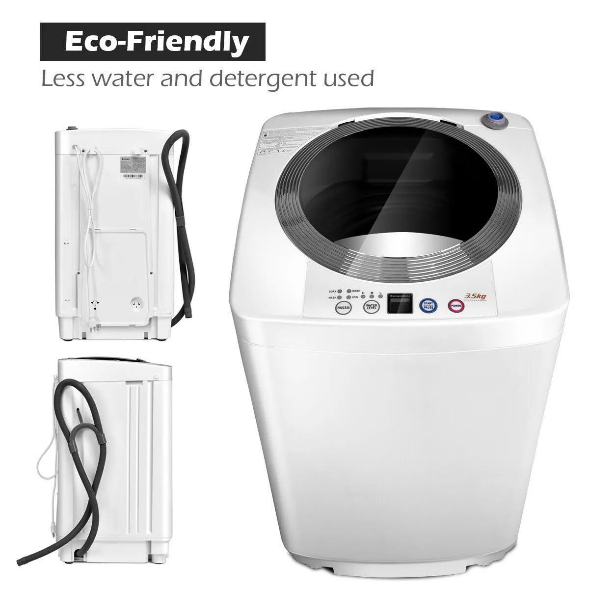2 in 1 Washer Spinner Full-Automatic Laundry Wash Machine W/Drain Pump