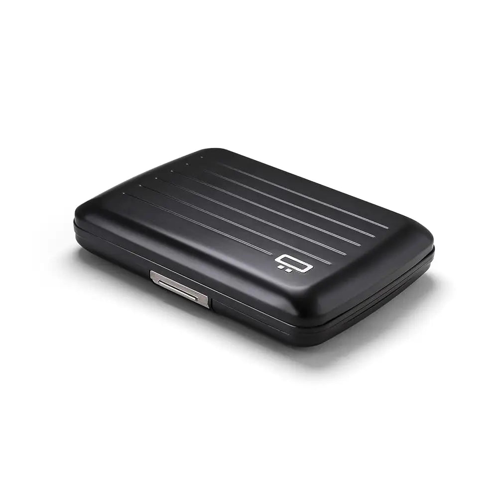 Aluminum card holder with metal lock, RFID protection against fraud and demagnetization, compact wallet, Smart Case