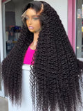 300% High Density 40 46inch Water Curly Human Hair Wigs 13x4 13x6 HD Lace Frontal Wigs Human Hair Deep Wave Frontal Wigs on Sale