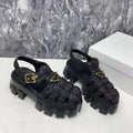 Womens Serrated Roman weaving Sandals High Quality Womens Slides Thick bottom Ultralight Fashion Sandal Casual shoes Platform Su