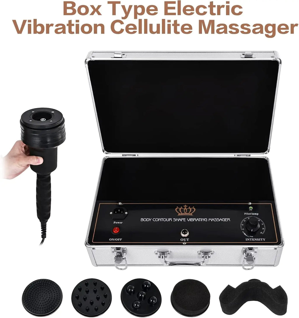 Electric Vibration Cellulite Massager Handheld Fat Remover Massage Box Back Massager Body Shaping Machine for Neck Back Shoulder