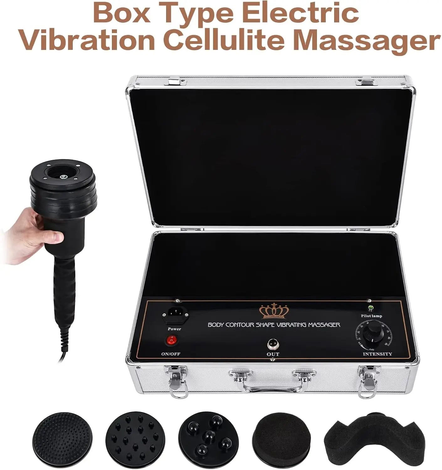 Electric Vibration Cellulite Massager Handheld Fat Remover Massage Box Back Massager Body Shaping Machine for Neck Back Shoulder