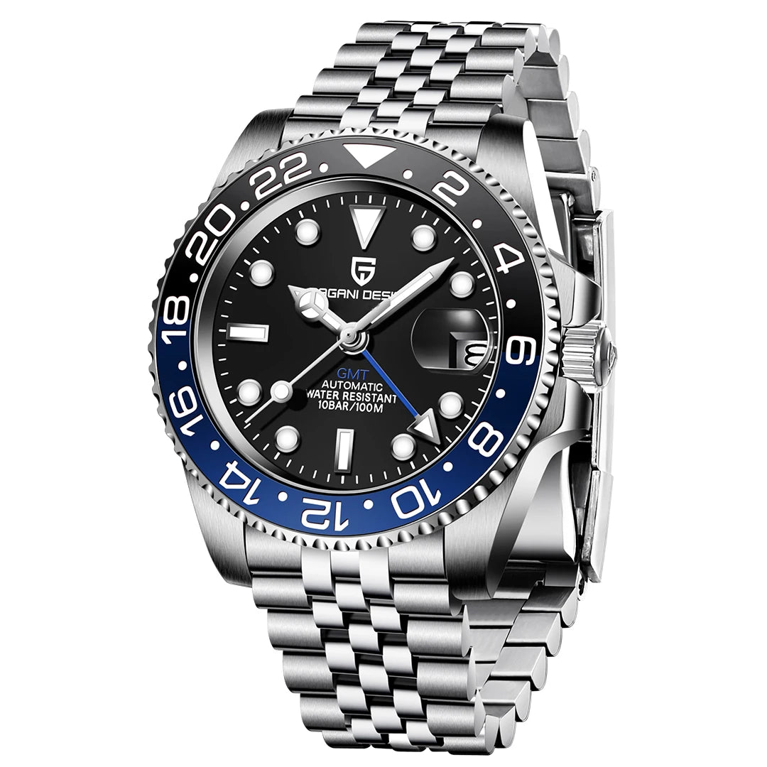 2026 New PAGANI DESIGN Luxury Men Mechanical Watches Stainless Steel GMT Watch Top Brand Sapphire Glass Men Watch reloj hombre