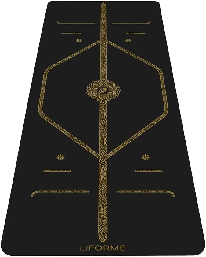 Printed TPE Yoga Mat in Various Colors, for Yoga - Patented Alignment, Non-Slip, Eco-friendly & Sweat-resistant