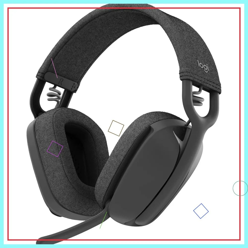 Lightweight Wireless Over-Ear Headphones with Noise Canceling Mic, Advanced Bluetooth for Teams, Zoom, Mac/PC - Graphite