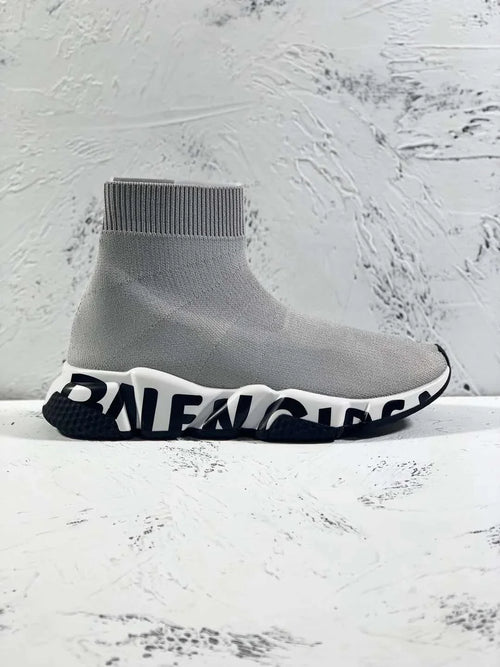 2026 New 2.0ss Knitted Letter Printing Men's and Women's High-top Socks Shoes Elastic Couple Socks Boots