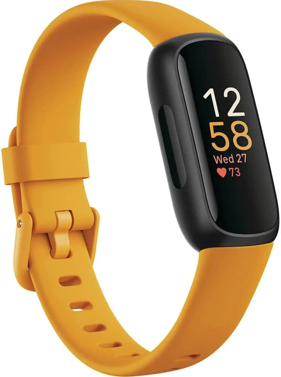 Health & Fitness Tracker with Stress Management, Workout Intensity, Sleep Tracking, Heart Rate Monitor - Morning Glow/Black