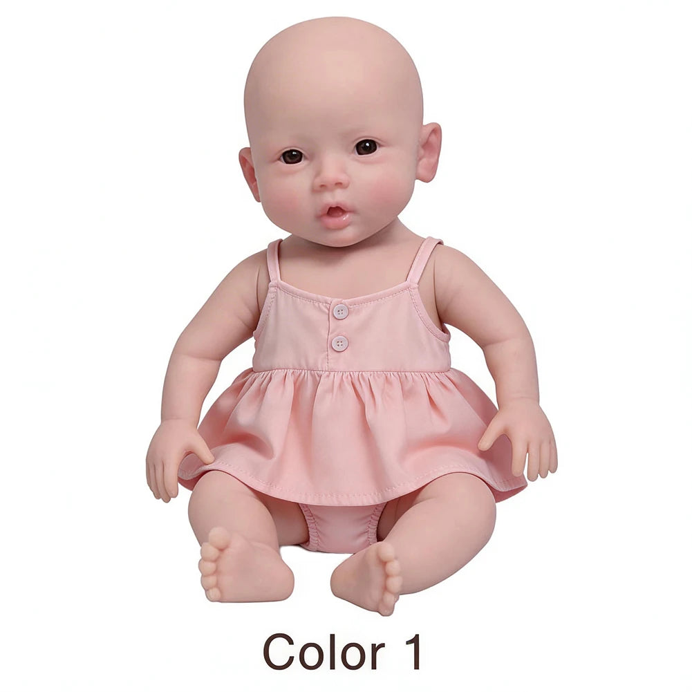 47cm Full Silicone Reborn Baby Doll for Girls Soft Realistic Body 3.2KG Children's Toy Gift Collectible Bebe