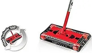 Red Cordless Floor Sweeper: Efficient Cleaning for All Floors, Lightweight and Portable