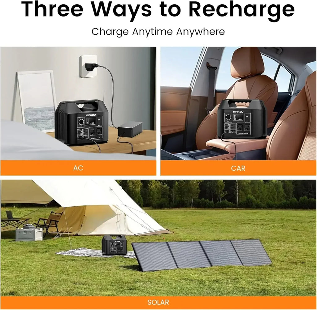 Portable Power Station 80000mAh,256Wh LiFePO4 Battery Backup,300W AC Outlets,Power Bank for Hurricane Emergency Outdoor Camping