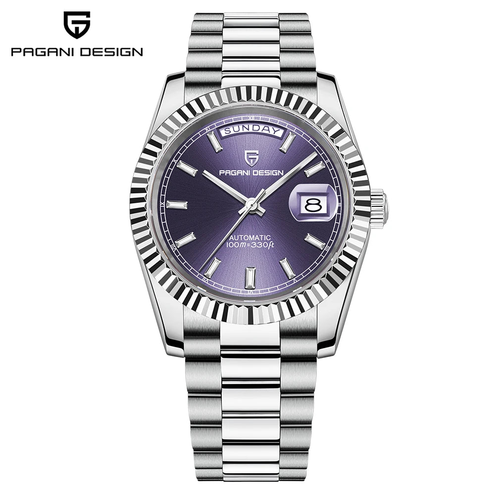 PAGANI DESIGN DD40 Business Date Week Luxury Automatic Watches Men TMI NH36A AR Sapphire crystal Mechanical Wristwatch For Men