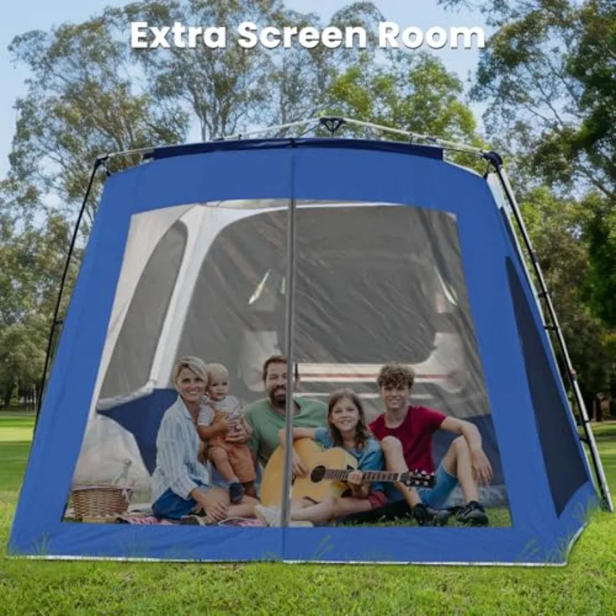 SUV Tent for Camping 6-8 People 10x10ft Car Tents with Screen Porch Awning Easy Set Up SUV Tent Attachment for Camping Outdoors