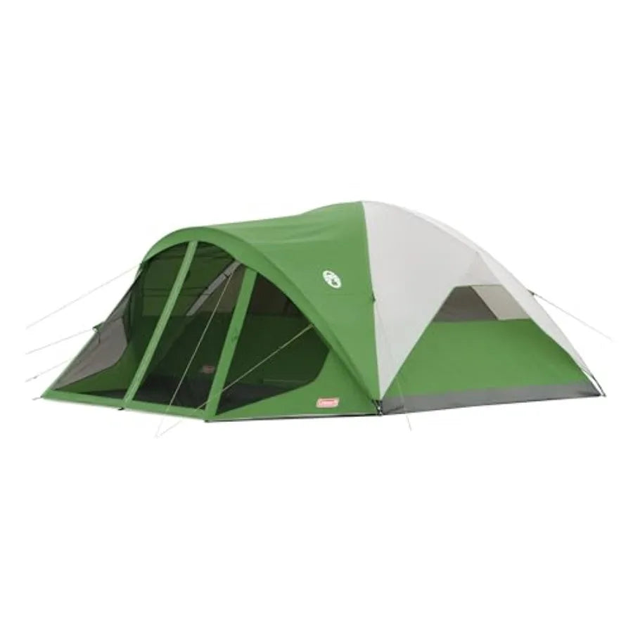 Evanston Tent with Screen Room 8 Person Weatherproof Tent Sets Up in 15 Mins Included Rainfly & Carry Bag Made of PFAS-Free Mate