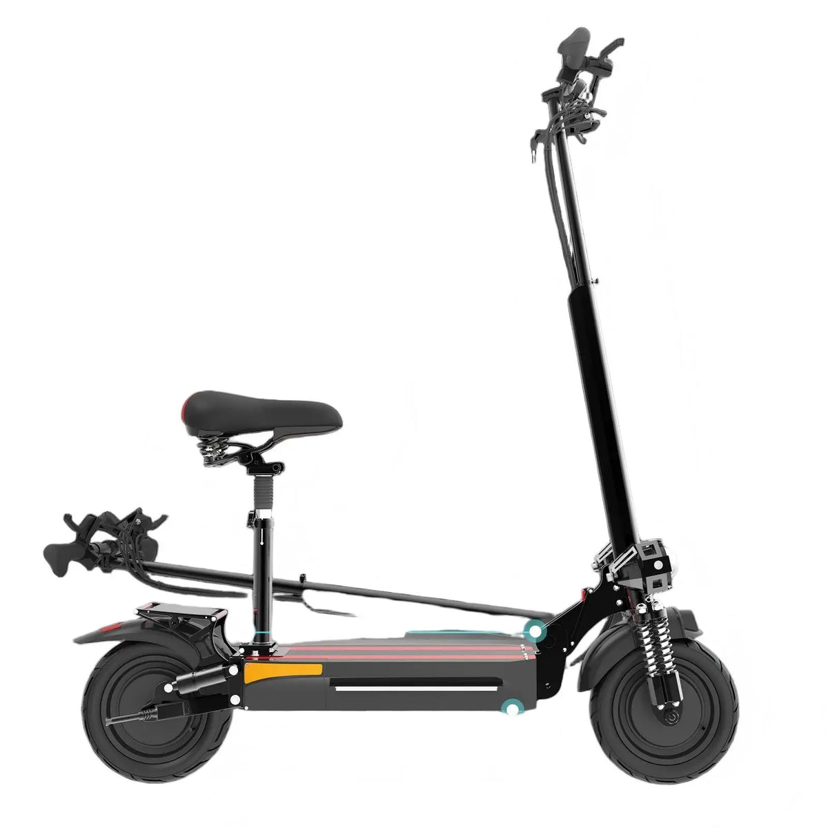 X500 Foldable Adult Electric Scooter, 48V 2000W Dual Motor, 40MPH Max Speed, 40 Miles Range, Dual EABS Disc Brakes, LCD Display