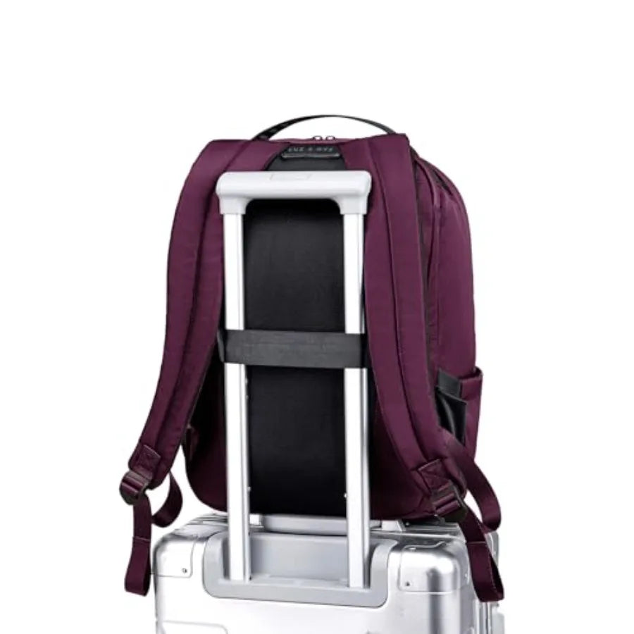 Origami Laptop Backpack for Work and Travel - Fits 16 MacBook Pro - Lightweight Business Bag for Men and Women in Wine Color -