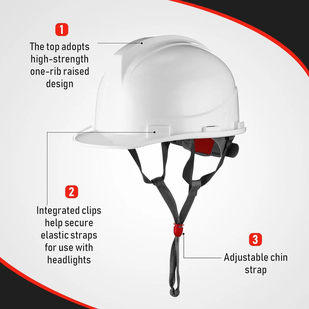 20 Pcs Adjustable Safety Helmets with Cotton Brow Pad, ABS Construction Hard Hats for Men and Women Work Head Protection