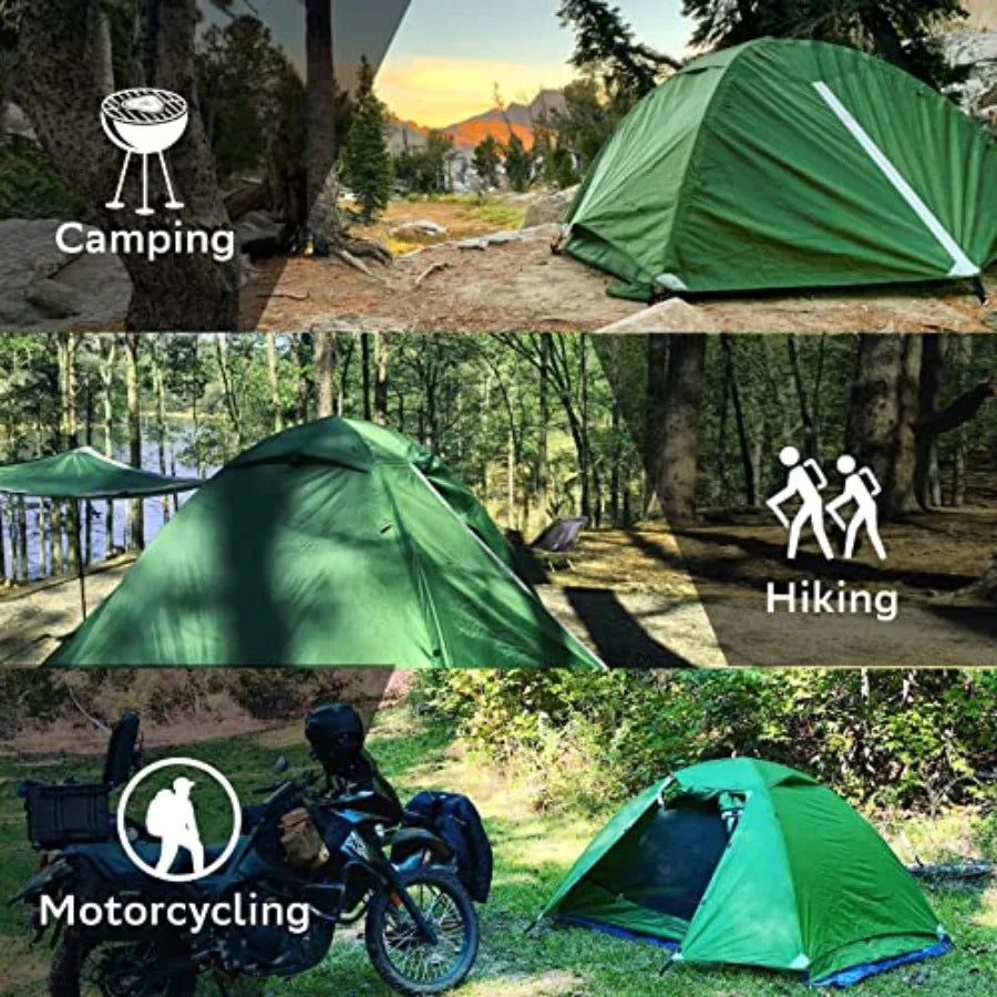 Lightweight Backpacking Tent - 3 Person Ultralight Waterproof Camping Tent, 3 Season Large Size Easy Setup Tent for Family, Outd