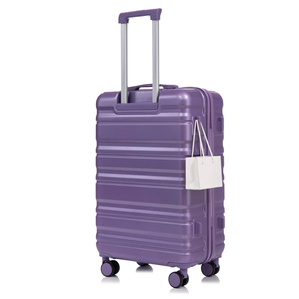3PCS ABS Luggage Set 20/24/28 Inch Spinner Wheels Carry on Suitcase Matching Color Combination Lock Lightweight Travel Luggage