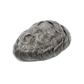 【TIMIA】Men's Wigs Human Hair PU Material Skin System #1B65 for Christmas and Halloween Natural Wave 130% 8''x10'' 0.1 Toupee