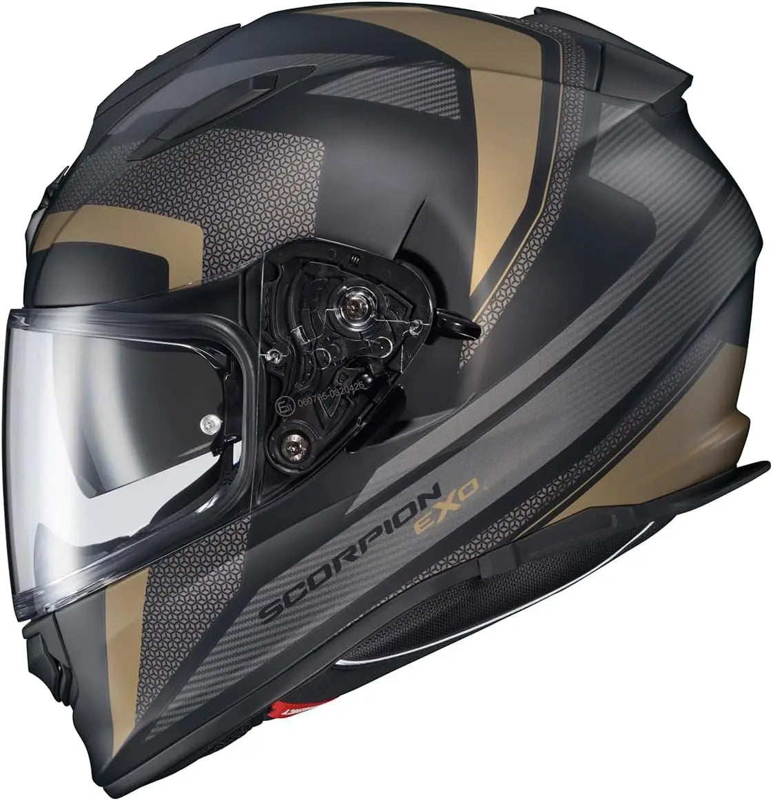 Ryzer Full Face Motorcycle Helmet with Pinlock Ready Shield with Integrated Speaker Pockets DOT ECE Approved Evolution (Gold-Lar