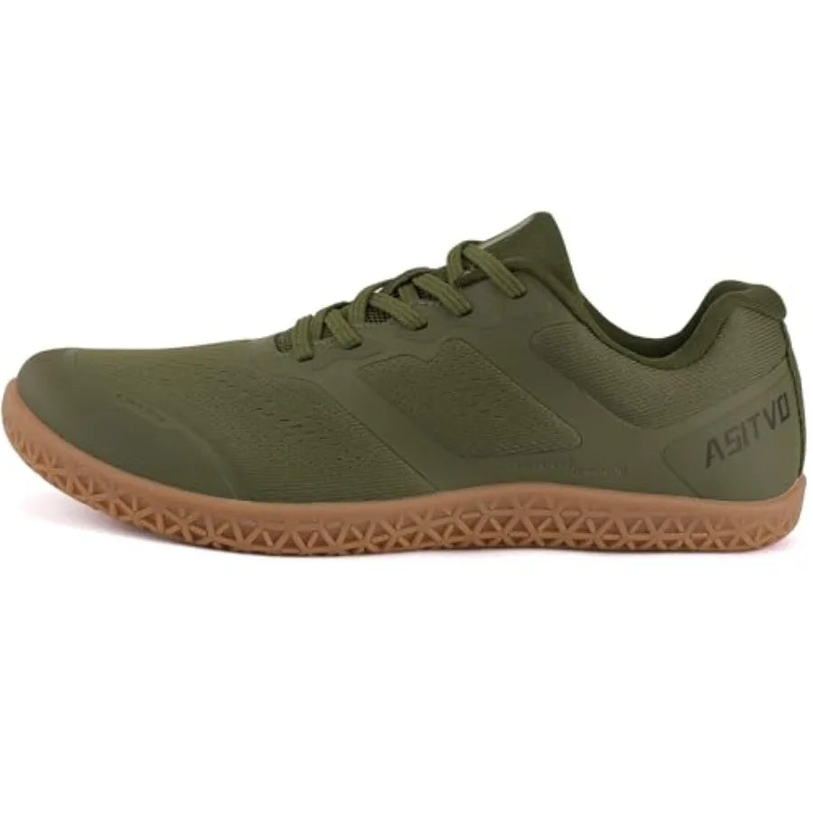 ASITVO Barefoot Shoes Men Wide Gym Zero Drop Sole Cross Trainer Minimalist Walking Grounding Sneakers Width Toe Box Knit Seamle