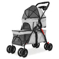 Cat Stroller for Dogs and Cats Foldable Cat Carrier with Safety Belts Cup Holder & Lockable Wheels for Daily Walks & Outdoor Use