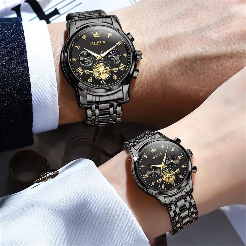 Valentine's Couple Matching Watches Set for Men and Women, Romantic Wedding Gifts, 2-Piece