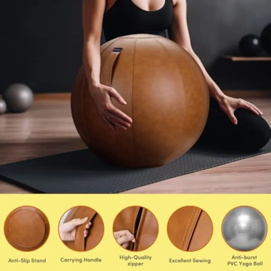 Yoga Exercise Ball Chair for Office and Home Use Balance Ball Chair for Fitness Training Pregnancy Birthing Ball Enhances Postu