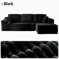 Oversized L Shaped Couch With Chaise, Minimalist Compressed Boneless Couch No Assembly Required, Modular Cloud Sectional Sofa Fo