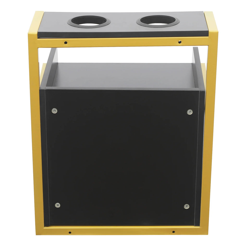 Barber Tool Storage Cabinet, Salon Wall Cabinet Wall Mounted, 2 Drawers Hair Salon Organizer Gold Black, High Capacity 110lbs