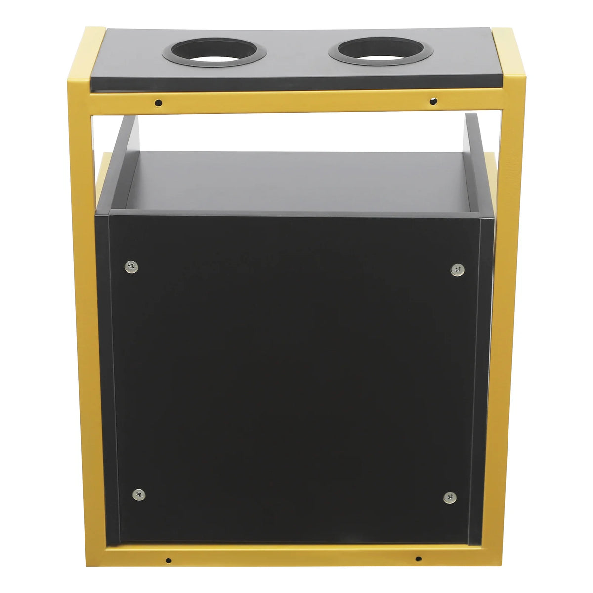 Barber Tool Storage Cabinet, Salon Wall Cabinet Wall Mounted, 2 Drawers Hair Salon Organizer Gold Black, High Capacity 110lbs