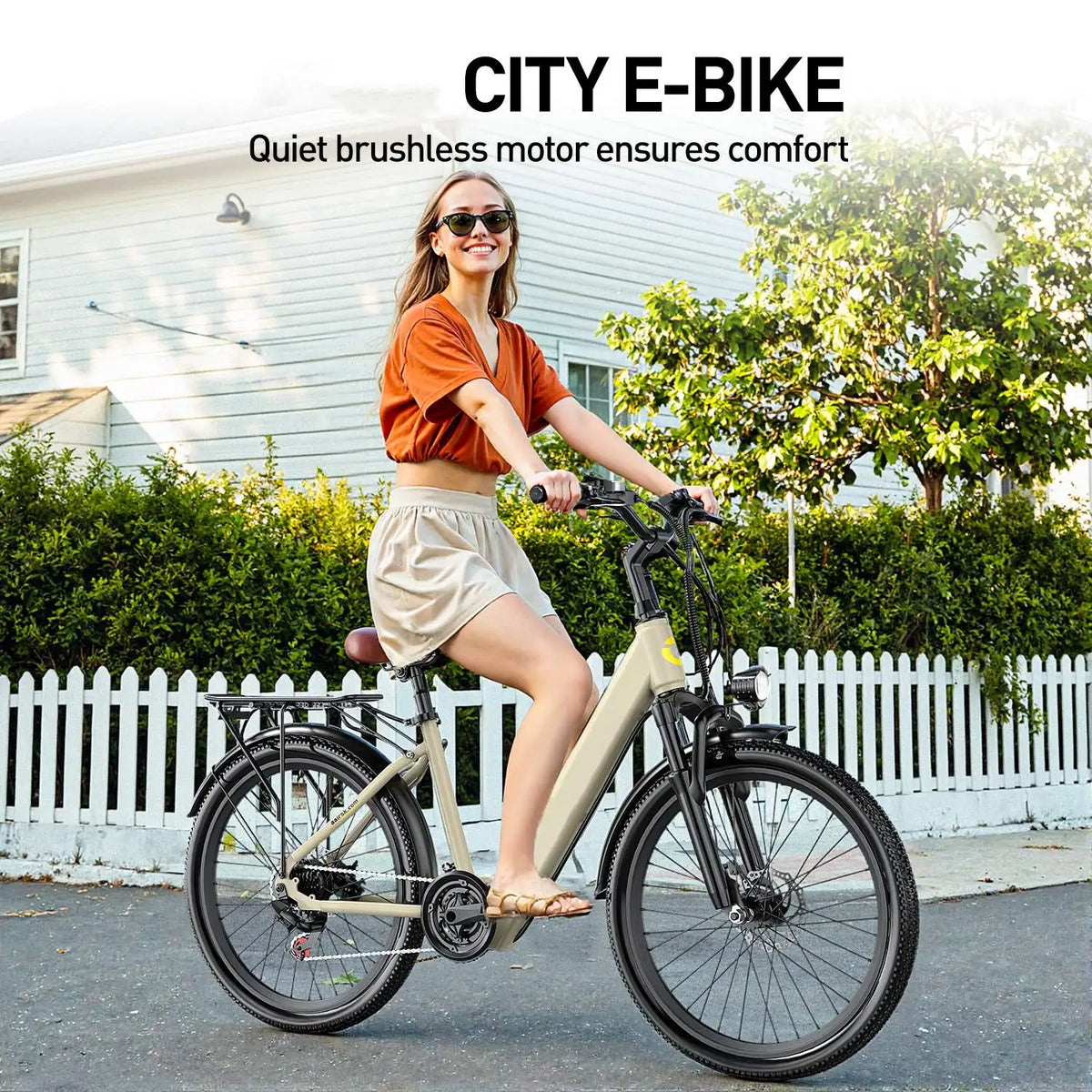 Adults Electric Bicycle, 24" Electric Motorcycles Mountain Bike 650W Peak Motor Ebike 25Mph 13.5AH Electric E Bike for Adults