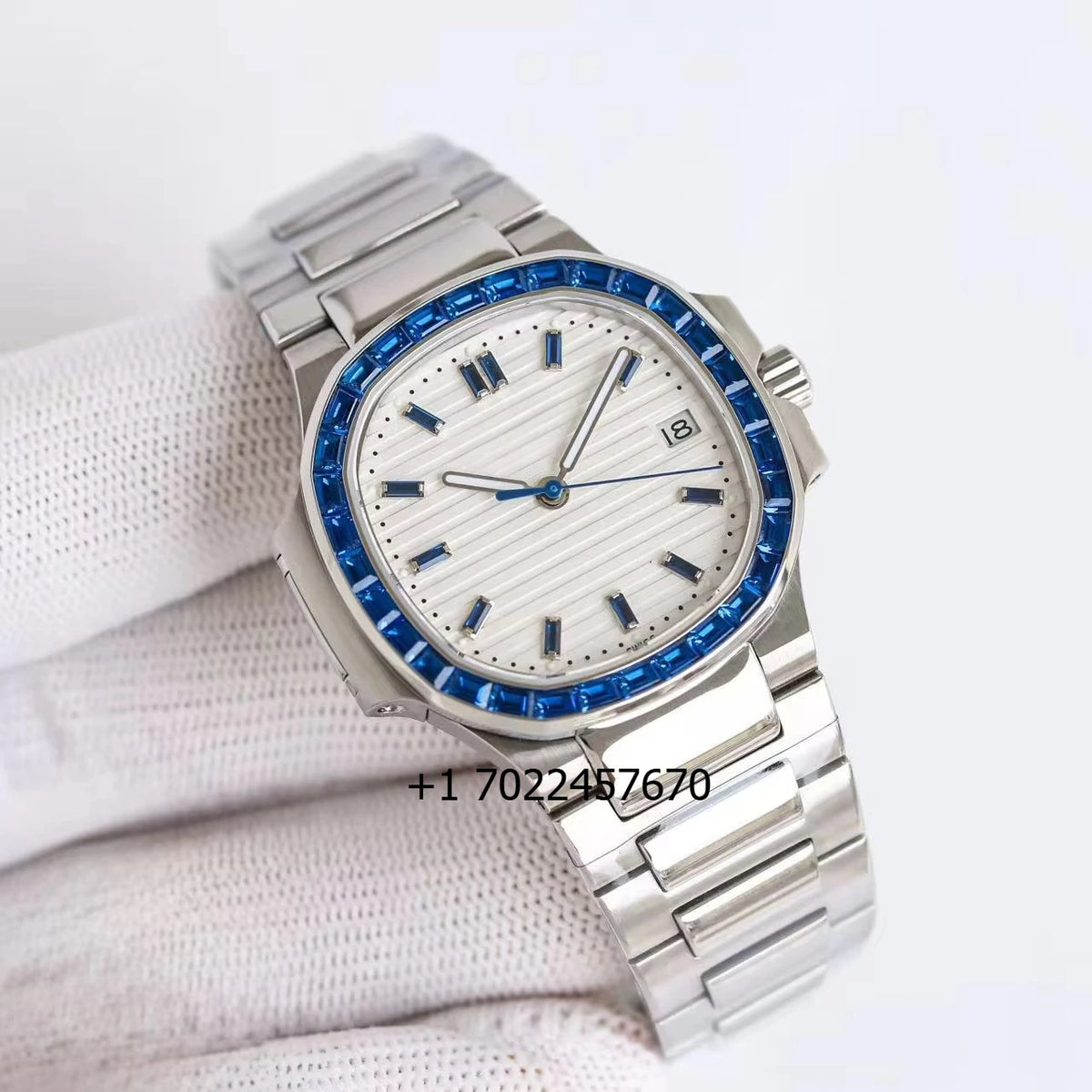 Top Designer Custom Logo Luxury Automatic Mechanical Stainless Steel Luminous Diver Watch with Calendar