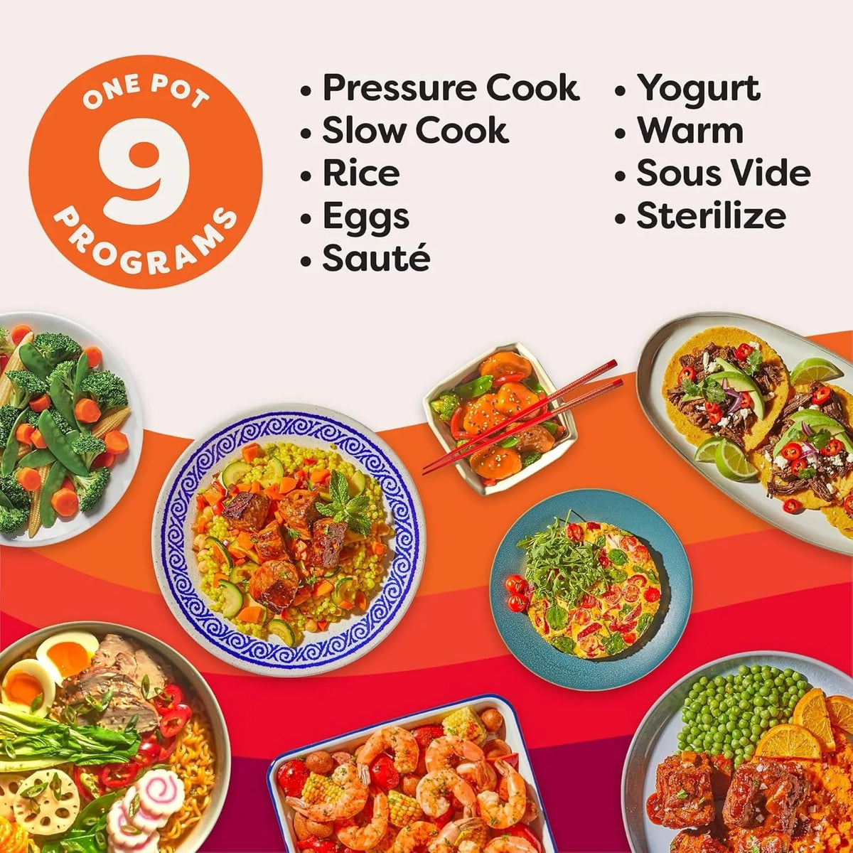 9-in-1 Multicooker, Pressure Cooker, Slow Cook, Rice Maker, Steamer,...