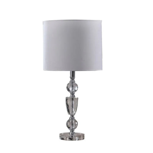 23.5" Modern Table Lamp  Cale Cut Crystal Build Luxurious Look Bedroom Living Room Elevates Home Ambiance