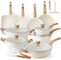 26-Piece Ceramic Nonstick Cookware Set, Induction Compatible Pots and Pans for Healthy Cooking