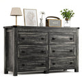 Black Dresser for Bedroom with 6 Drawers, Modern Chest of Drawers, Wood Dressers Bedroom Furniture Wide Storage, Customized