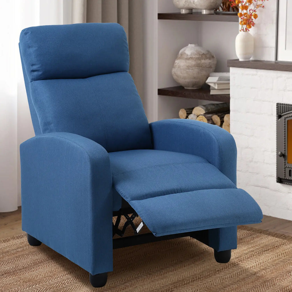 Massage Recliner Chair Single Sofa Fabric Padded Seat Theater Home  / Footrest