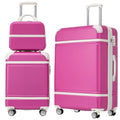Lightweight Brown Hardshell 3PCS Luggage Set with Cosmetic Case TSA Lock Spinner Wheels 20"+24"