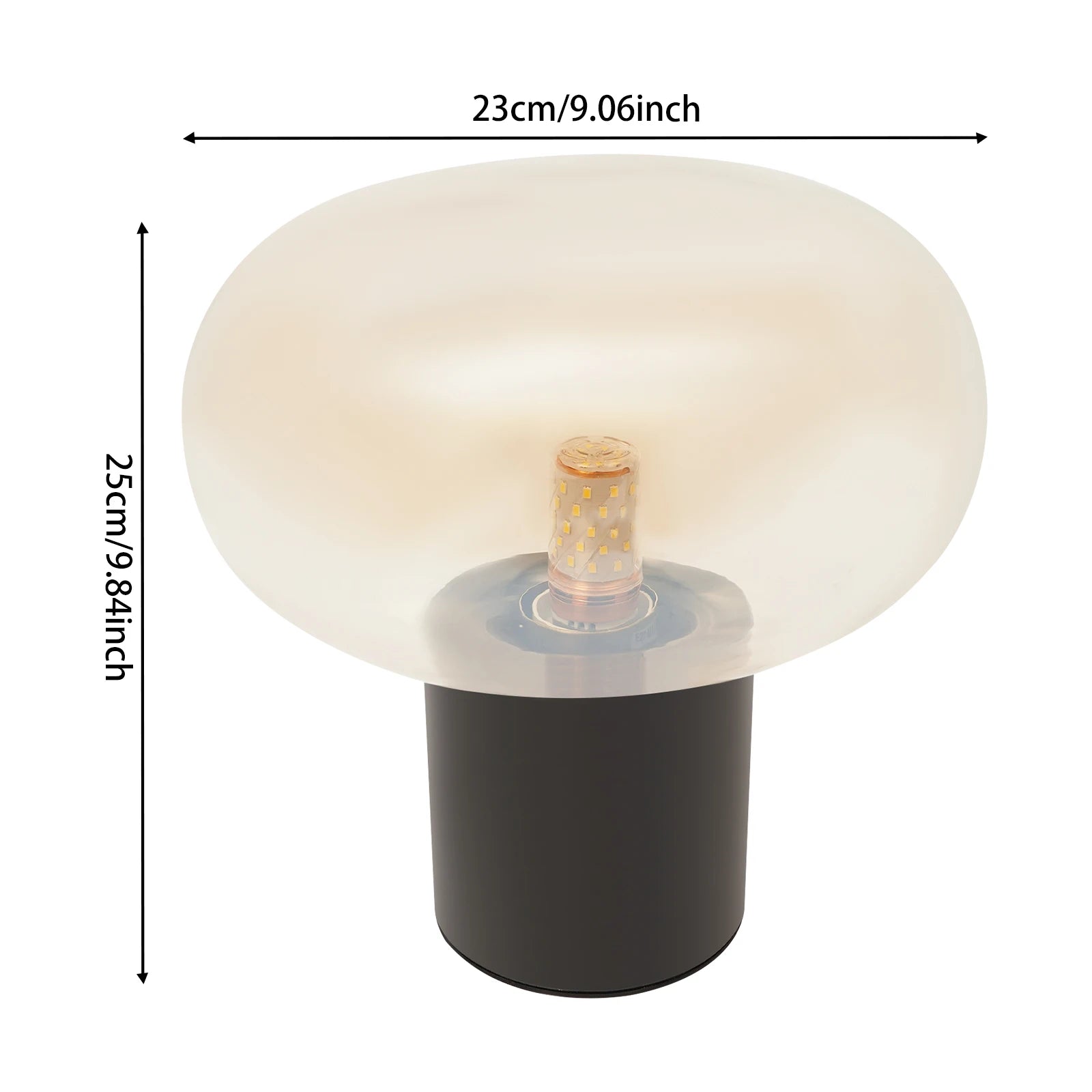 Art Decorative Bedside Table Lamp Simple Nightstand Lamp Mushroom Table Lamp for Living Rooms Dining Rooms Bedrooms Entrances