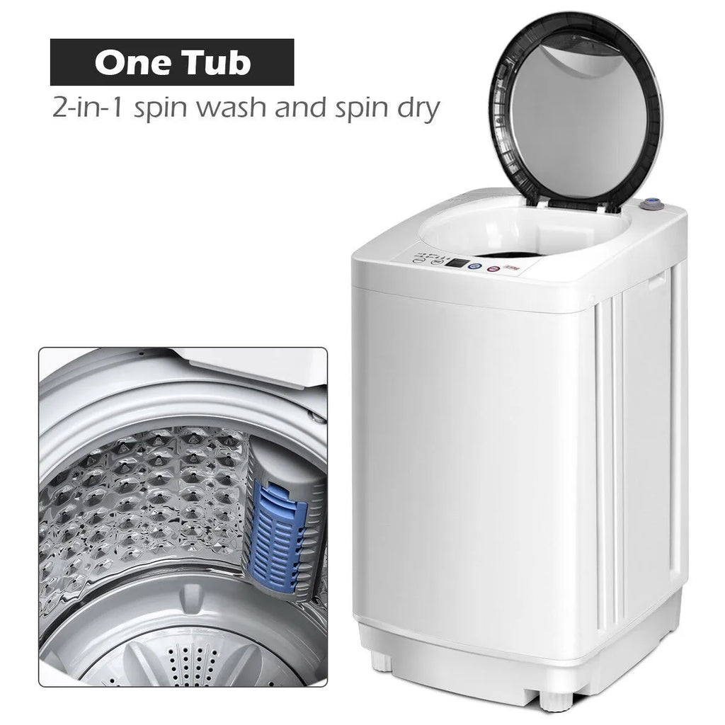 2 in 1 Washer Spinner Full-Automatic Laundry Wash Machine W/Drain Pump
