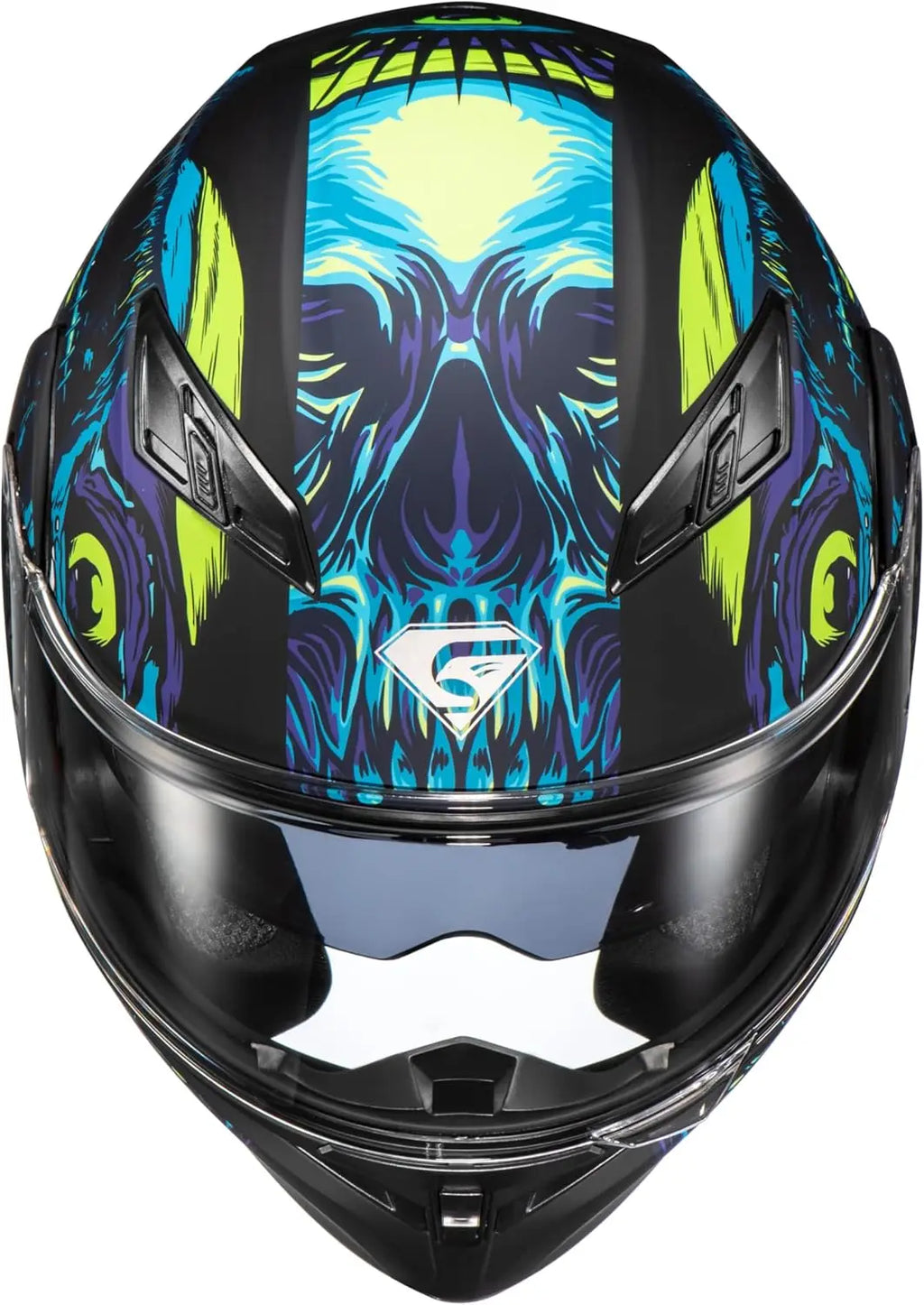 Motorcycle Dual Visor Flip up Modular Full Face Helmet with DOT Certification of Impressionism