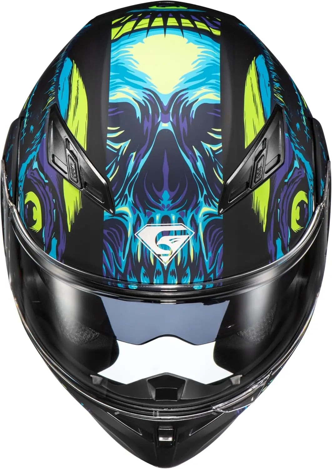 Motorcycle Dual Visor Flip up Modular Full Face Helmet with DOT Certification of Impressionism