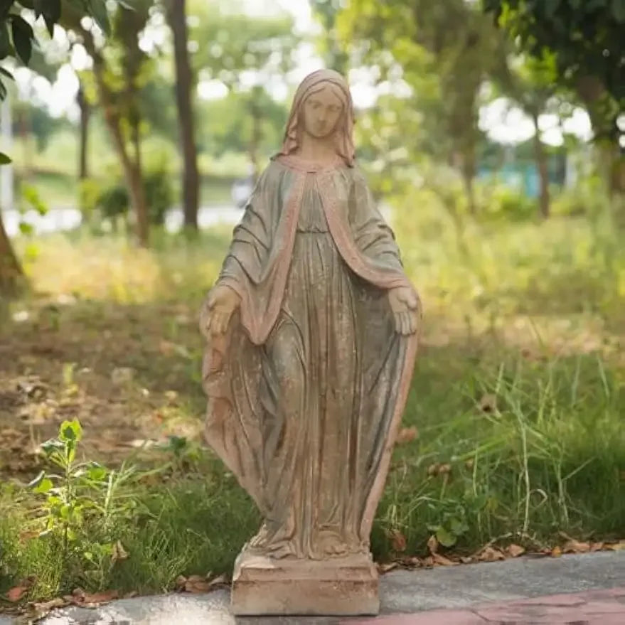 Virgin Mary Garden Statue Outdoor H31” Blessed Catholic Saint Mother of God Large Holy Madonna Resin Religious Sculpture Yard Ou