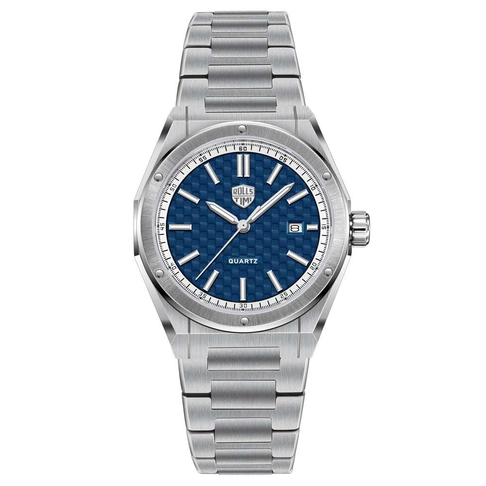 2026 New RollsTimi Men's Quartz Watches Top Brand Luxury Man Sports Watch For Men AR Sapphire Mirror Stainless Steel Waterproof
