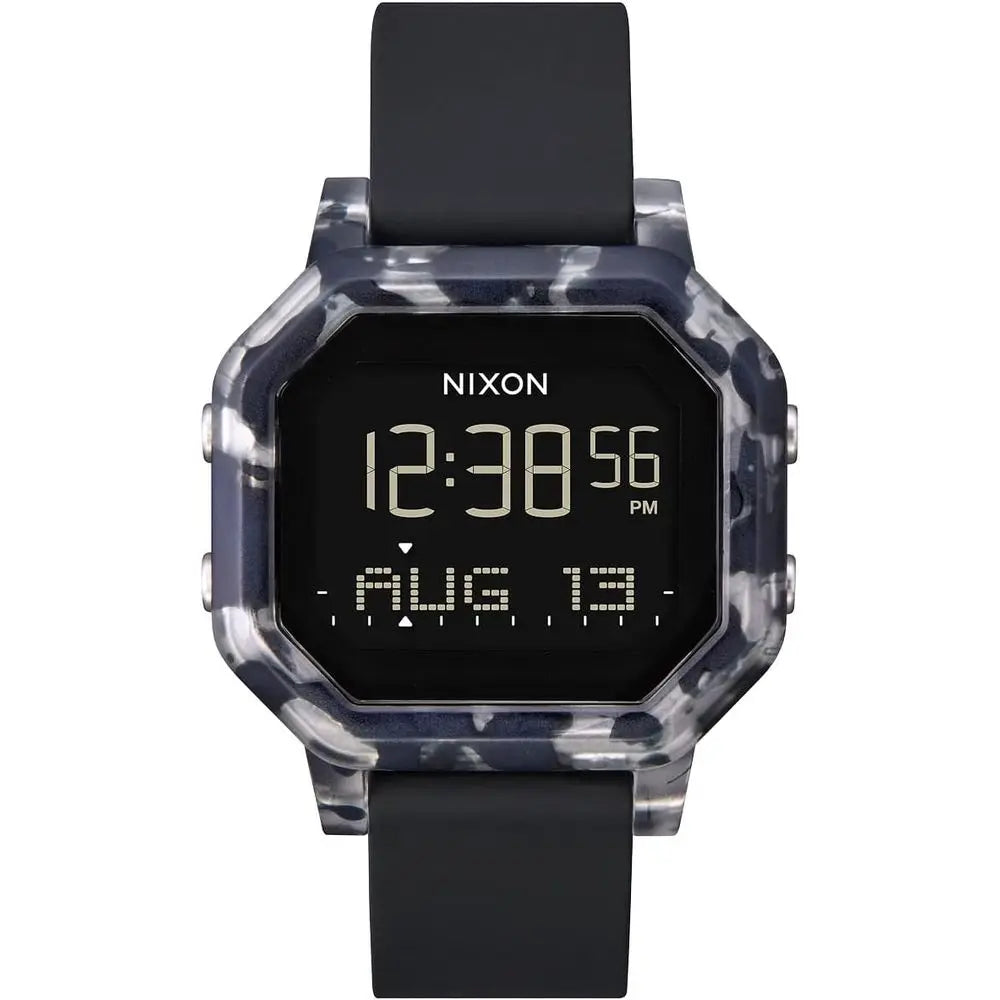 NIXON Siren A1210-100m Water Resistant Women's Digital Sport Watch (38mm Watch ace, 18mm-16mm Pu/Rubber/Silicone Band)